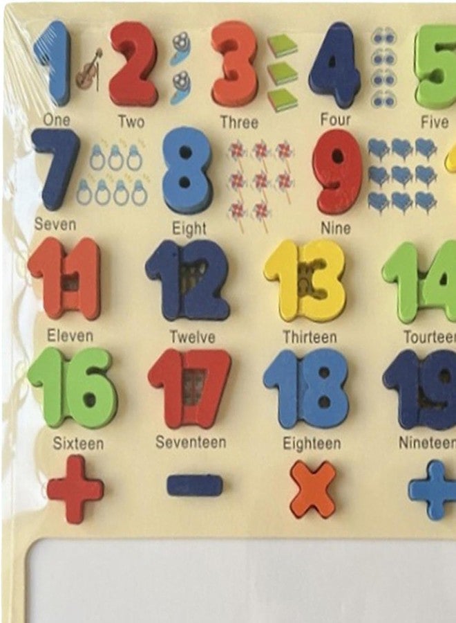 PIXELERA 1 to 20 Numeric and Maths Equations Addition, Subtract, Multiplier and Divide Shapes Puzzle for Kids & Toddlers Educational Tool Wooden with White Drawing Board - Image 3